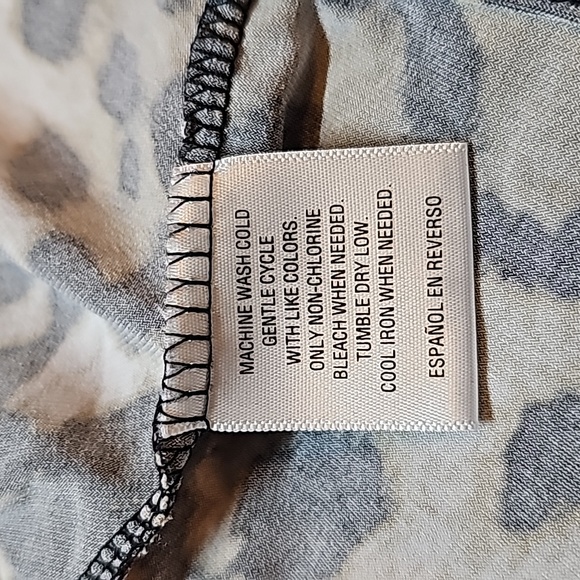 NEW STYLE & CO LEOPARD PRINT 3/4 GATHERED SLEEVE PULLOVER TOP BLOUSE - Picture 12 of 13